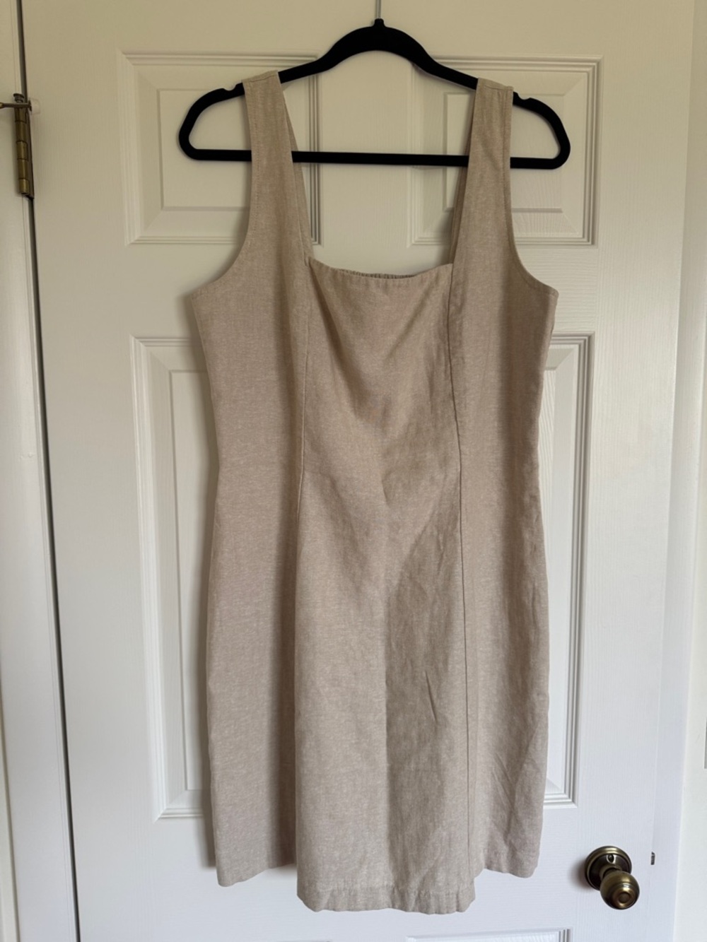 Old Navy Square-Neck Linen-Blend Mini Dress